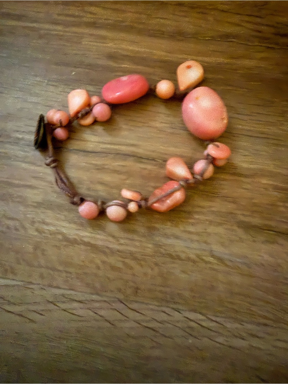 J. Jill Coral Bead Bracelet in Pink and Peach Tones